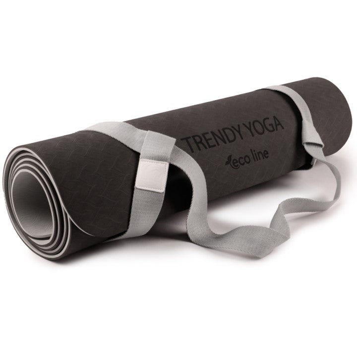 Yogamatte Eco-Line Set 180 x 60 x 0,6 cm anthrazit