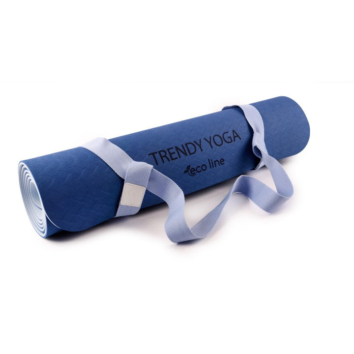 Yogamatte Eco-Line Set 180 x 60 x 0,6 cm blau