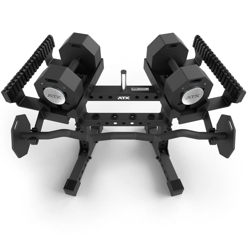 ATX® Octa-Dumbbell-Set XL 2 x 36 kg + SZ-Stange + Storage