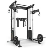 ATX® Cable Half Rack mit 2 x 90 kg Steckgewichte inkl. Deadlift Ablage
