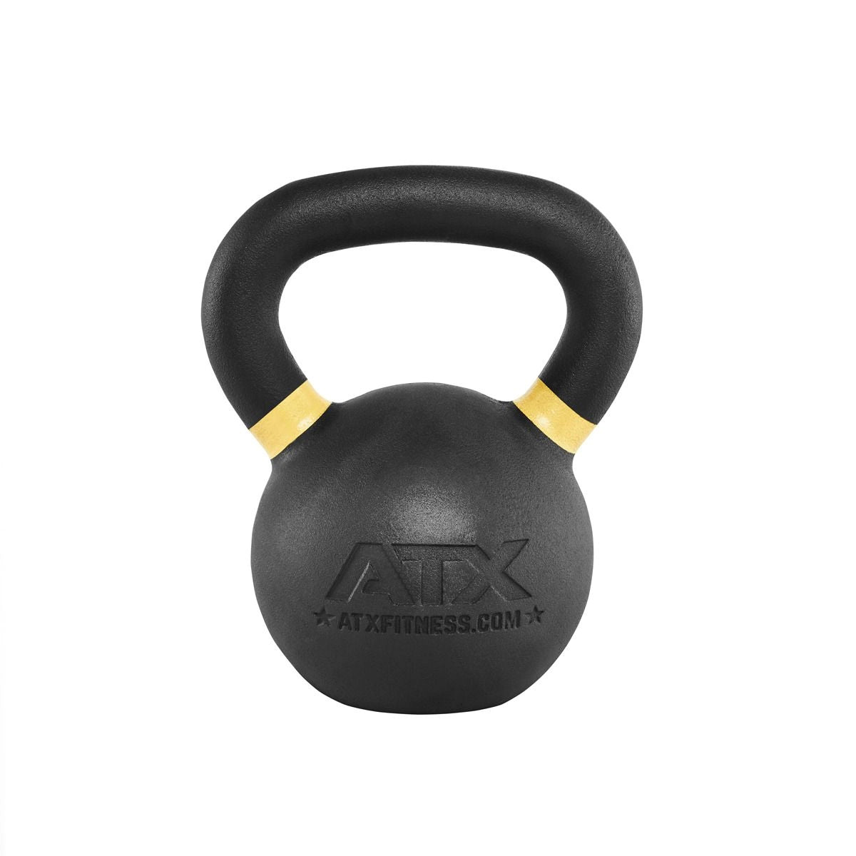 ATX Guss-Kettlebell 16 kg mattschwarz mit Farbcode gelb