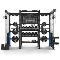 ATX® Multi Cable Rack & Storage Station - The Wall Frontansicht mit Equipment