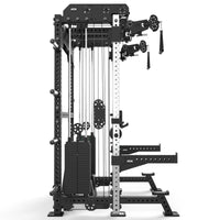 ATX® Multi Pull Half Rack mit 2 x 110 kg Steckgewichten Ansicht von der Seite