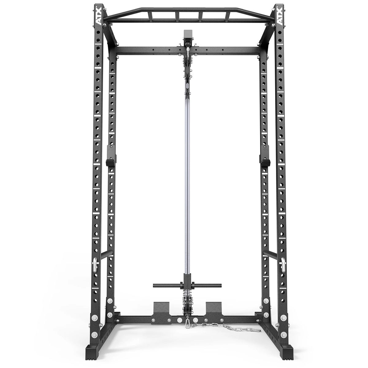ATX® Power Rack PRX-520-XS mit Plate Load Latzug - Höhe 215 cm Frontansicht