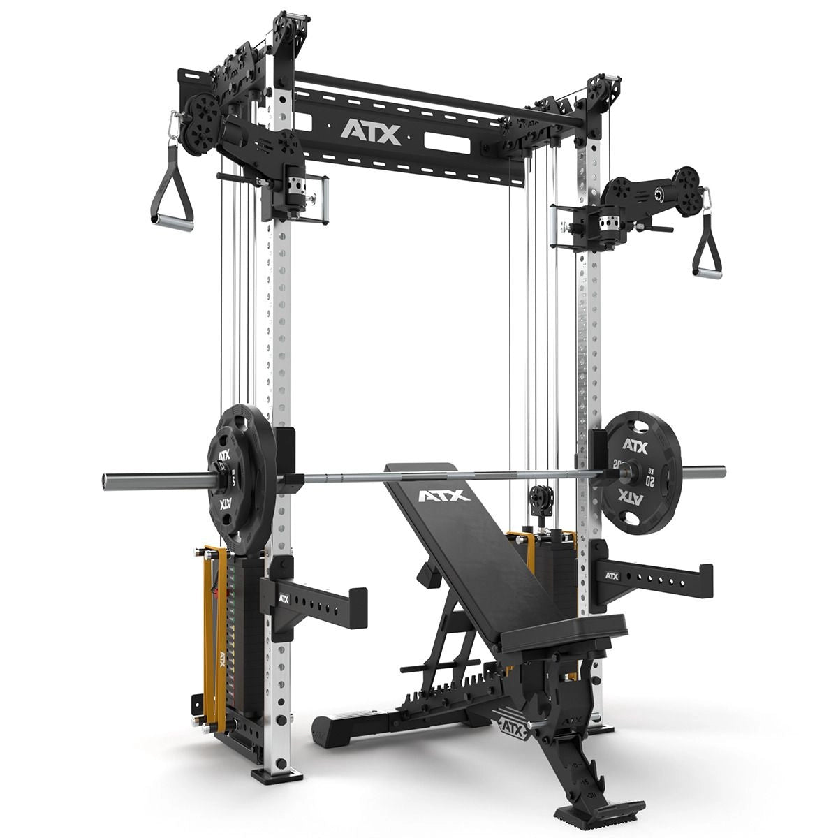 ATX® Half Rack Wall - Kabelzug inkl. Hantelbank