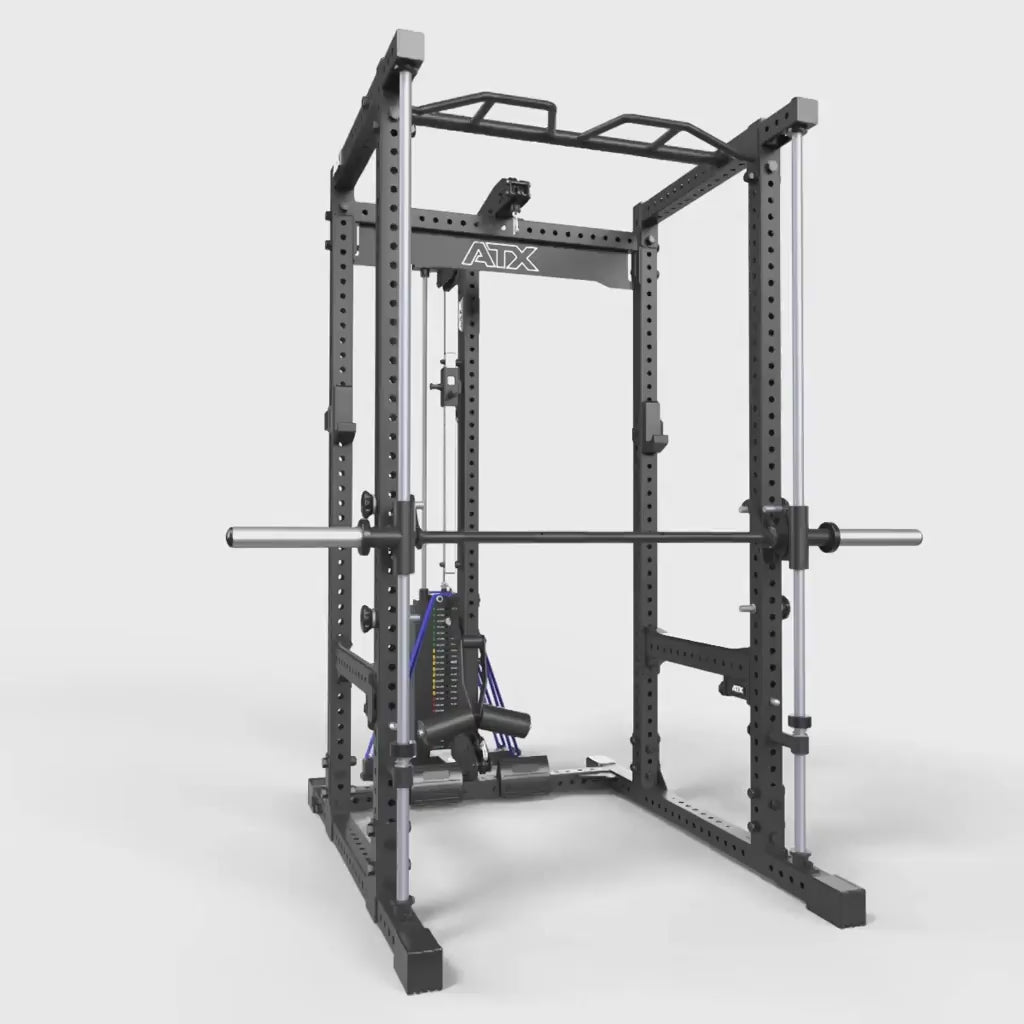 ATX® Power Rack 780 mit Latzug - Steckgewichte & Multipresse - 360 Grad Video