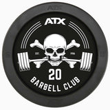 Kompakthanteln Gummi Barbell Club Logo - 2,5 – 60 kg / 2,5 kg Steigerung