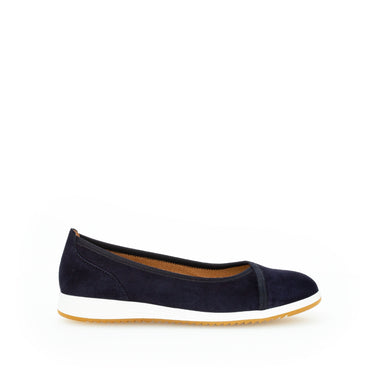 Ballerines marine en cuir